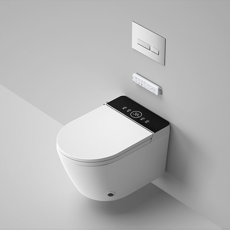 Contemporary White Wall Hung Toilet Set with Water Pressure Control
