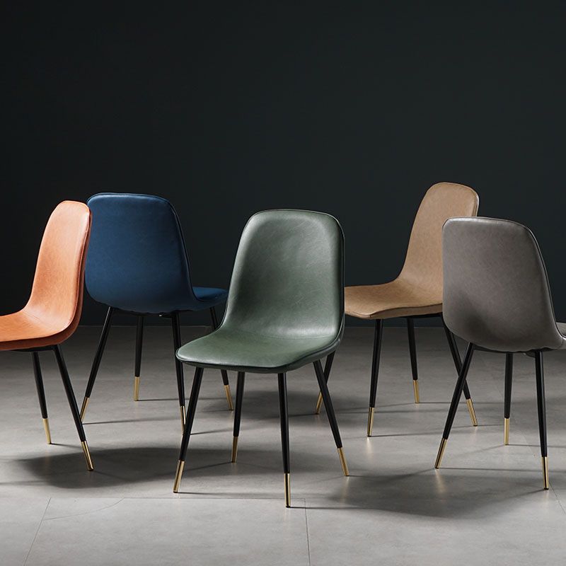 Nordic Metal Dining Chairs Dining Armless Side Chairs for Kitchen