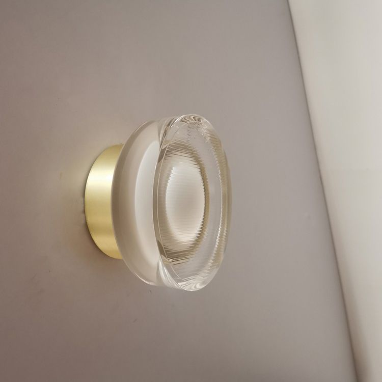 LED Modern 1 - Light Bathroom Vanity Lighting in Black / Gold Acrylic Bath Sconce