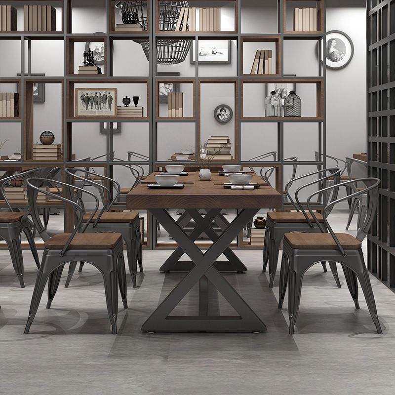 Modern Rectangle Dining Table Set 1/2/5 Pcs Solid Wood Dining Table and Chairs