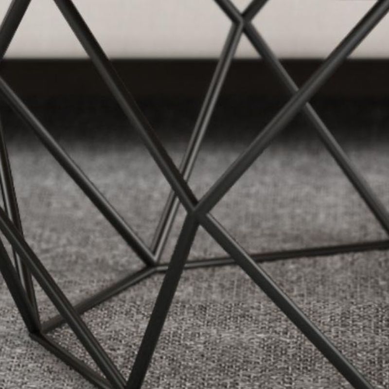 Frame Round Wooden Coffee Cocktail Table 1 Single Coffee Table - 17.7" H
