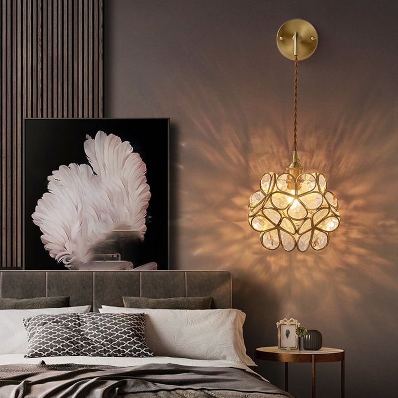 Nordic Style Copper Wall Light Colorful Ball Shape Wall Lamp for Living Room