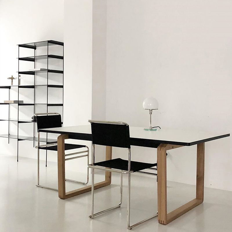Modern Style Side Chair Faux Leather Armless Dining Chair for Kitchen