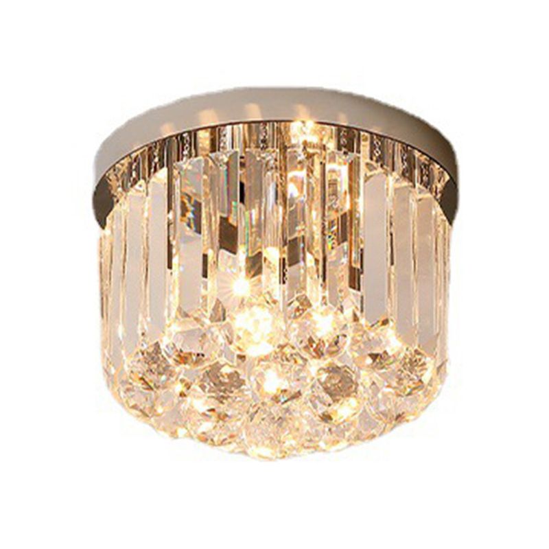 Modern Minimalist Ceiling Lamp Nordic Crystal Flush Mount Light Fixture for Bedroom