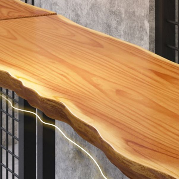 Industrial Solid Wood Bar Table Set 1/2/3/7 Pieces Counter Table with Backless Stools