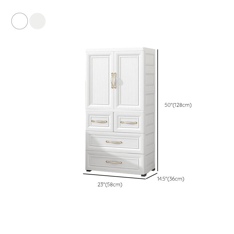 Contemporary Bedroom Armoire with Garment Rod Plastic Armoire Cabinet