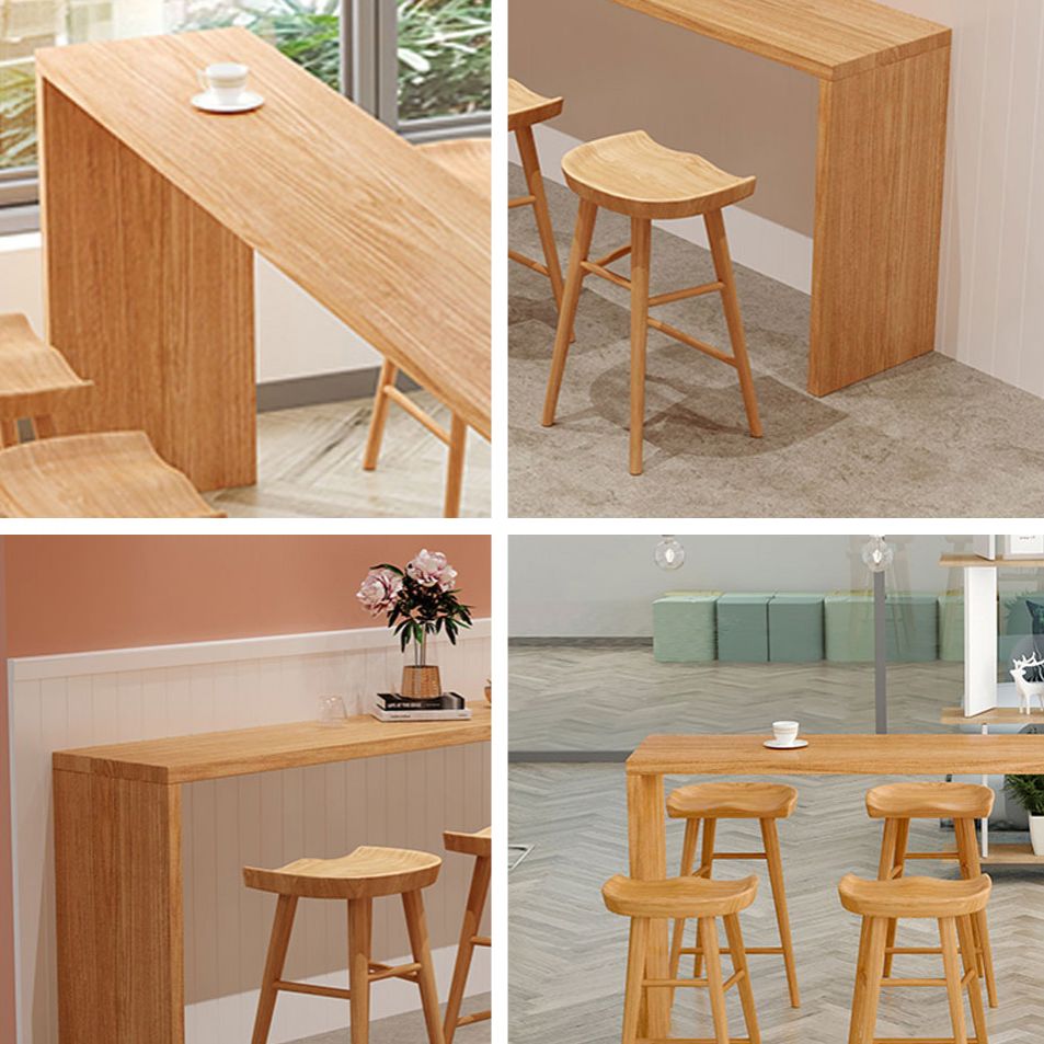 Glam 1/5/9 Pieces Bar Table Set Rectangle Wooden Counter Table for Kitchen