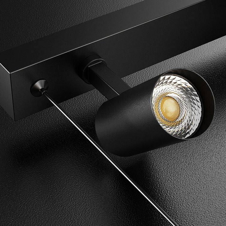 Accesorio de iluminación de lámpara de metal lineal estilo led isla negra led lámpara de techo de techo