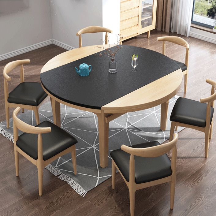 Contemporary Kitchen Dinner Table Solid Wood 4 Legs Dining Table