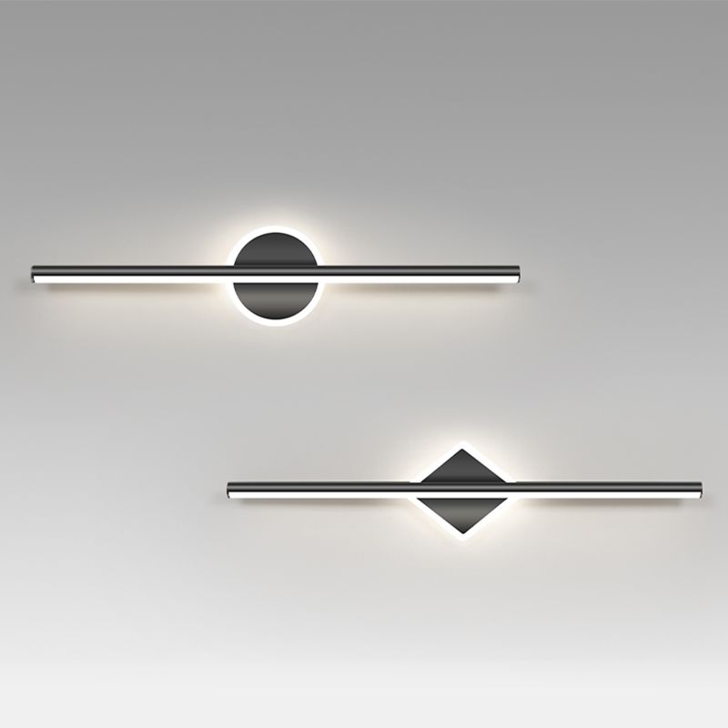 Stile moderno a forma lineare murale sconce metallo 2 luce sconde per bagno