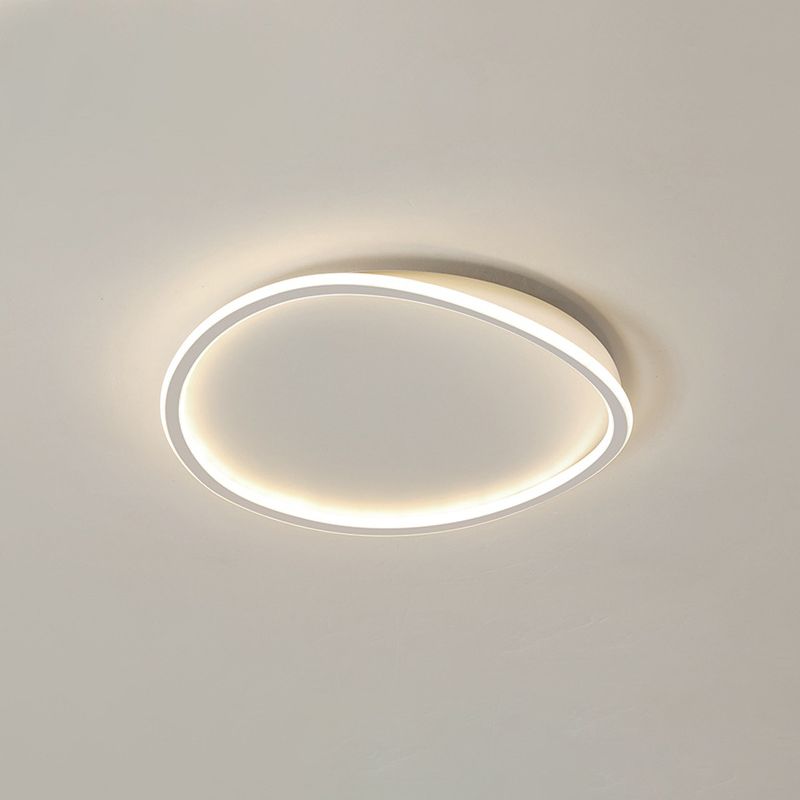 Acrylic White LED Flush Mount in Modern Simplicity Aluminium Geometric Ceiling Light for Bedroom