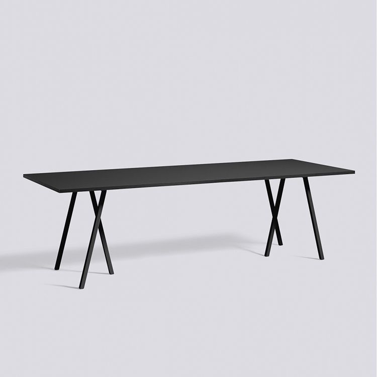 Mesa rectangular moderna de madera maciza, mesa interior con tapa de madera y patas