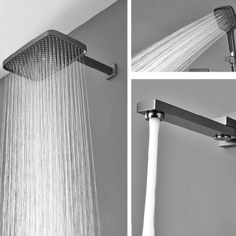 Modern Shower Head Combo Brass Temperature Control Wall Mounted Shower Combo