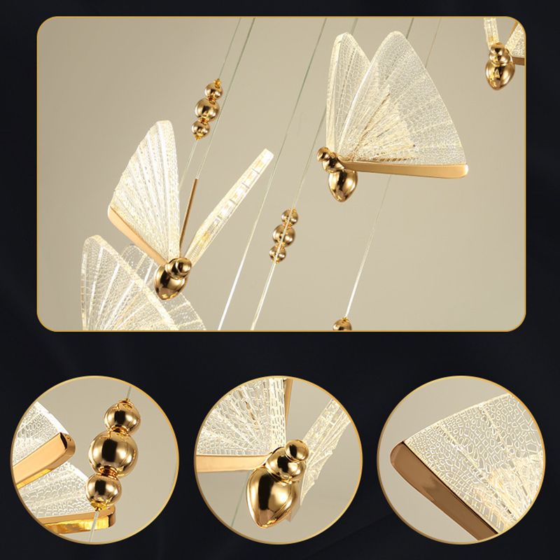 Butfly acrylique pendentif éclairage
