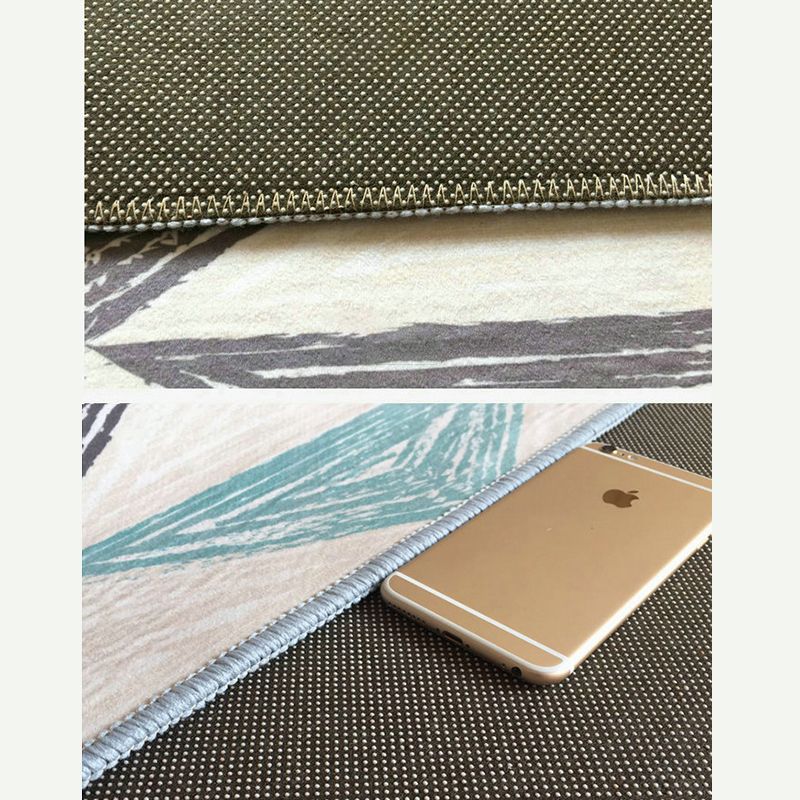 Mid-Century Carpet Tribal Print Polyester Area Rug Stain Resistant Indoor Carpet for Home Decoration