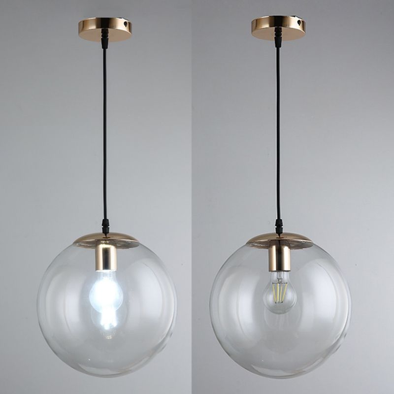 1 Light Spherical Pendant Lighting Modern simplicity Glass Pendant Ceiling Lights for Restaurant