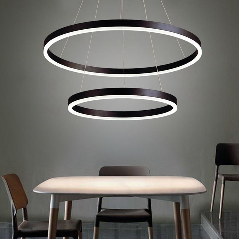 Modern Style Flush Mount Multi-layer Ceiling Lighting Fixture for Sitting Room