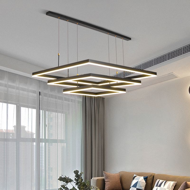 Modern Chandeliers For Foyer Multiple Squares Chandelier Pendant Light