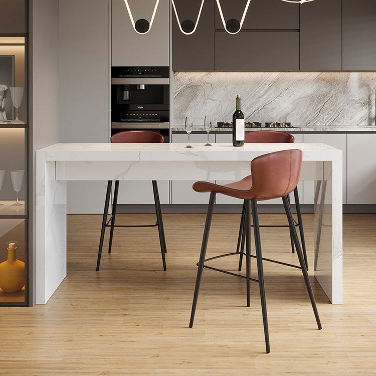 Modern Style Bar Table Set 1/3/4/5 Pieces Rectangle Stone Pub Table Set