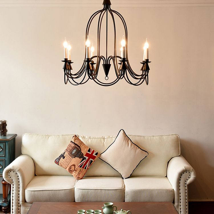 American Classic Style Hanging Chandelier Light Metal Ceiling Chandelier