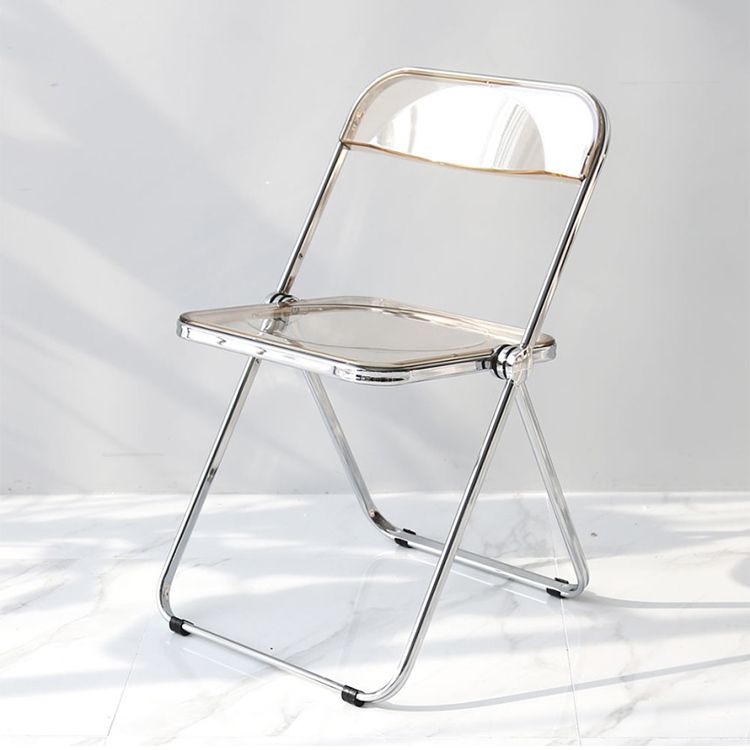 Plástico de estilo industrial que cena la silla lateral de cena de la parte posterior abierta de la silla sin brazos sola