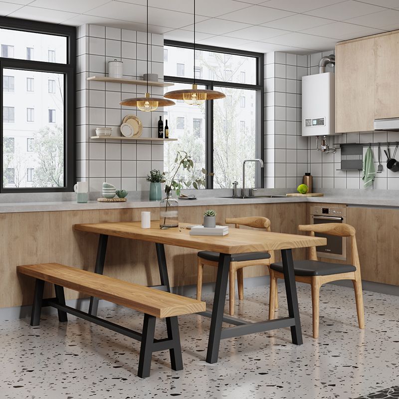 Modern 1/4/5 Pieces Dining Set Rectangle Pine Wood Dining Table for Kitchen Dining Room