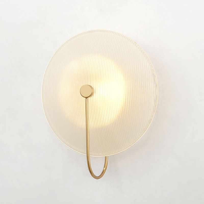 Hedendaagse 1-licht wandkandelcirkelcirkel Glazen wand gemonteerd licht voor woonkamer