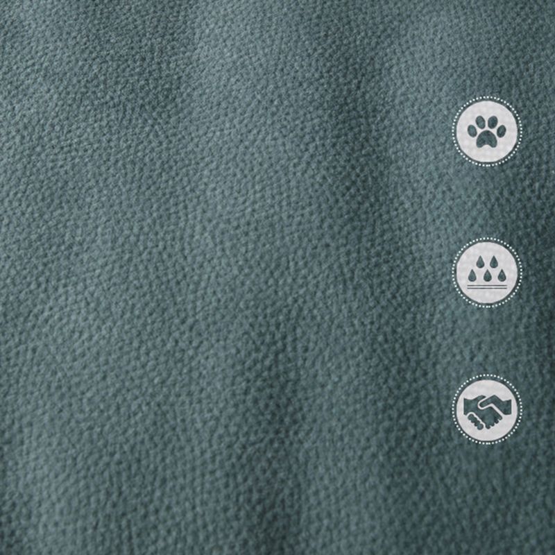 Faux Leather Pillow Top Arm Sofa Contemporary Cushions Standard Sofa