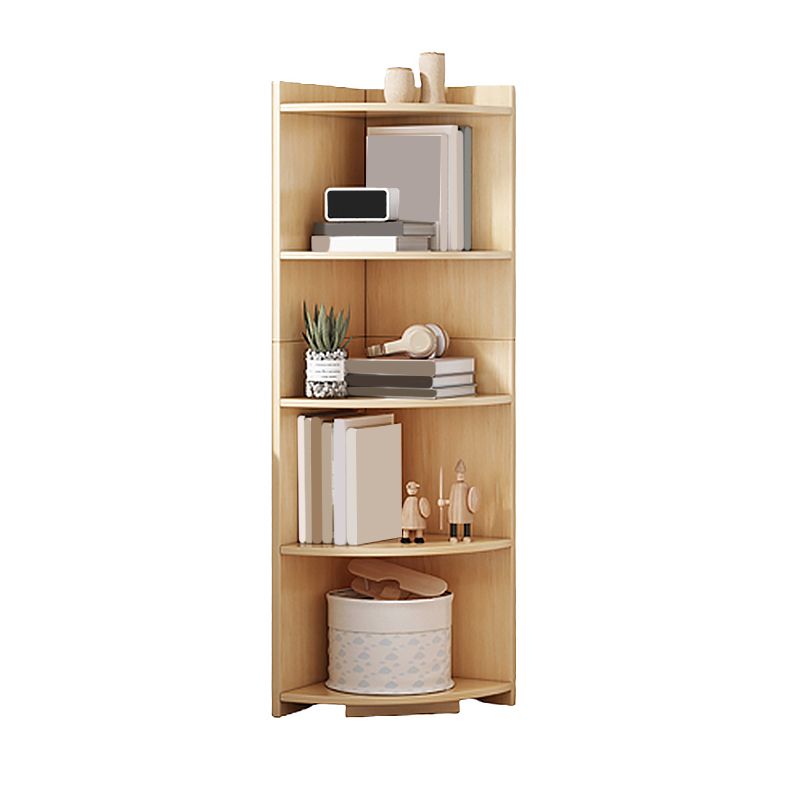 Wooden Triangle Accent Chest with Shelves Contemporary Chest