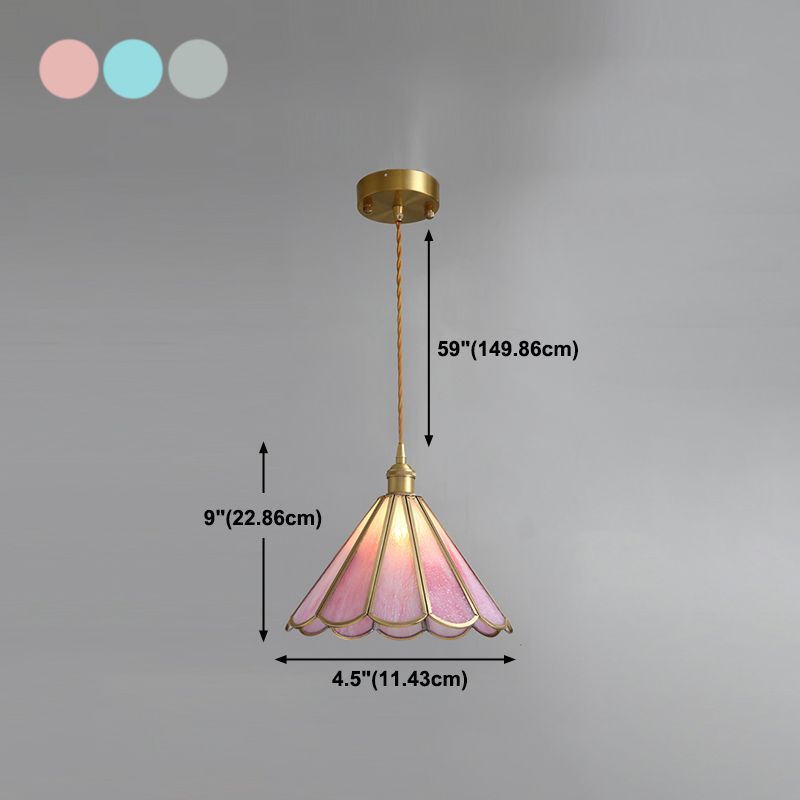 Tiffany -stijl geometrie vorm hangend lichtglas enkel licht hangende verlichtingsarmatuur