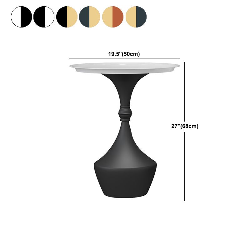 Mid-Century Modern Iron Coffee Cocktail Table Pedestal Cocktail Table for Living Room