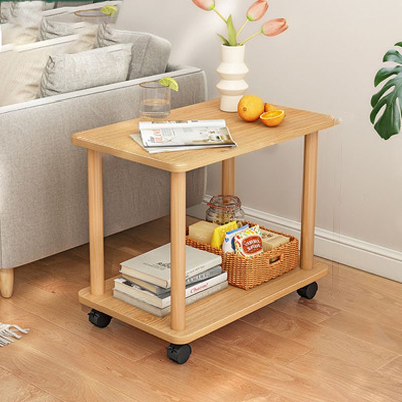 Modernistic Geometric End Slide Table 18.5" Tall Side End Table