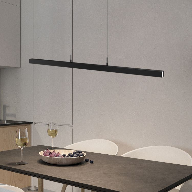 Lámpara de lámpara de iluminación lineal de lámpara de iluminación moderna lámpara de lámpara de iluminación en negro