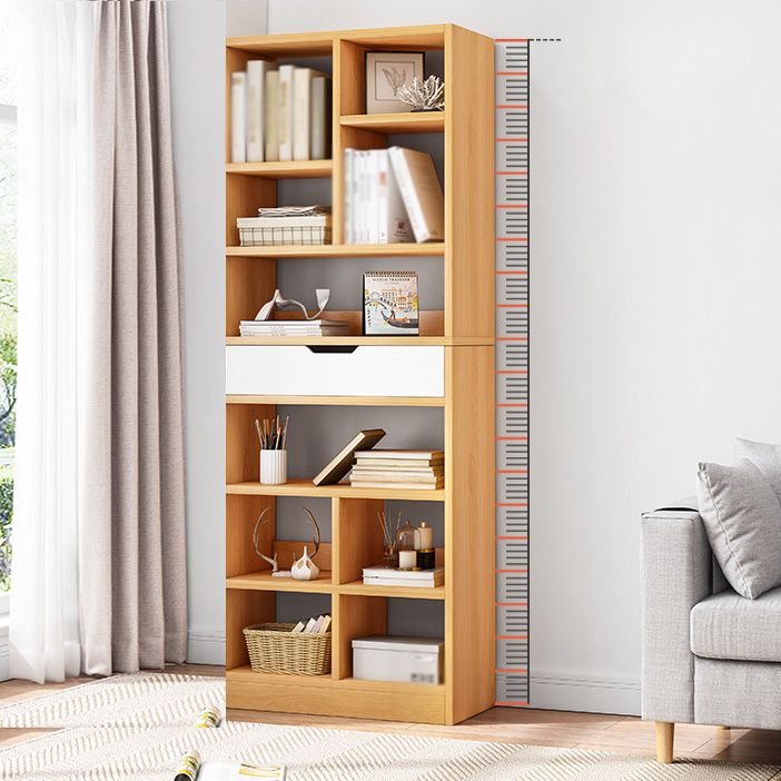 Libreria etagere scandinava in legno fabbricato verticale con cassetto