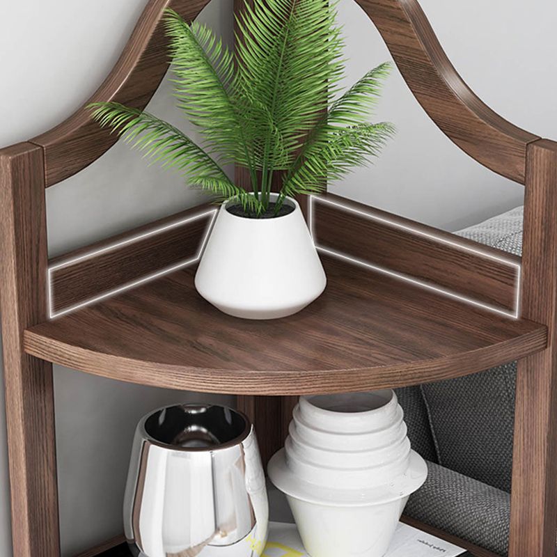 Modern Style Bookshelf Solid Wood Open Back Bookcase for Home