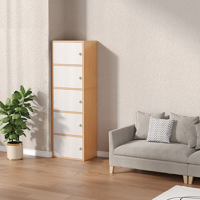 Contemporary Wooden Accent Cabinet Rectangle Storage Cabinet with Door
