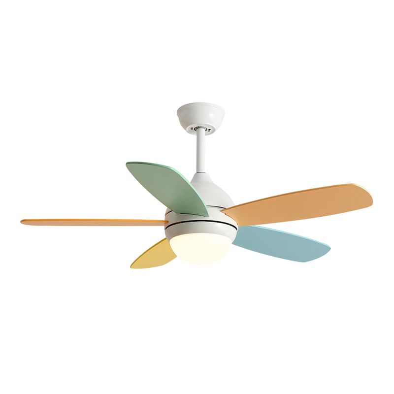 Dome Shape Metal Ceiling Fan Lighting Kids Style 1 Light Ceiling Fan Light