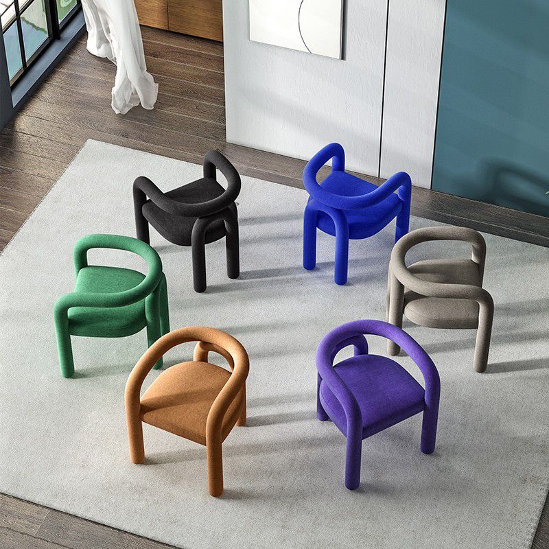 Contemporary Upholstered Side Chairs Open Back Side Chair for Home