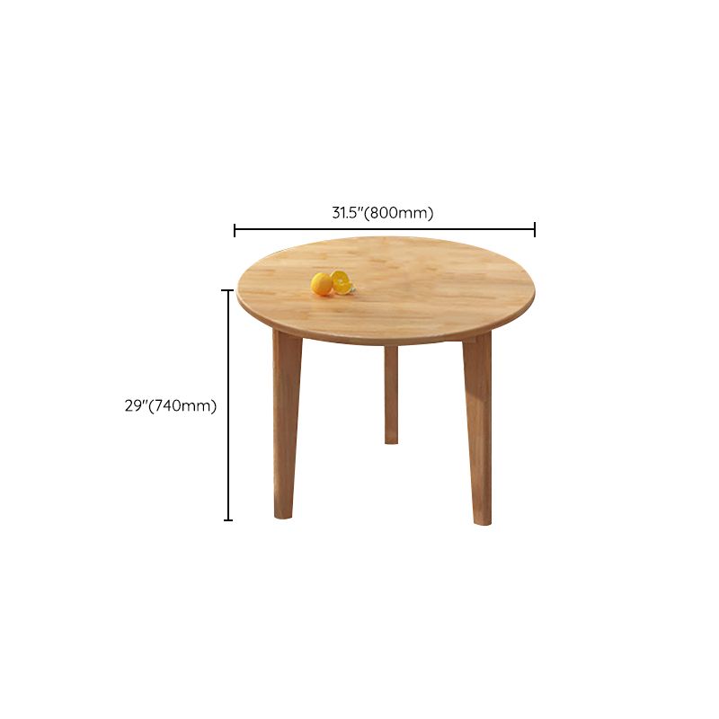 Contemporary Kitchen Dinner Table Solid Wood Round 4 Legs Dining Table