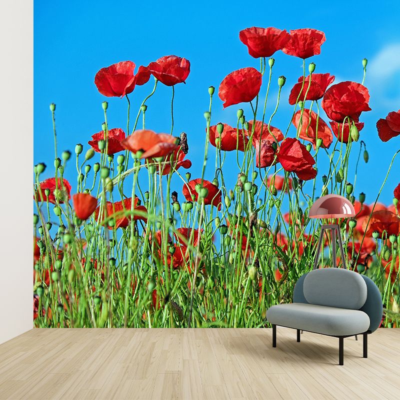 Photography Flower Mural Wallpaper Colorful Moisture Resistant Wallpaper