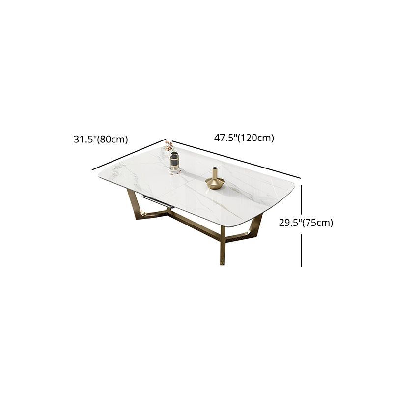 Glam 1/4/5/7 Pieces Rectangle Dinette Set with Sintered Stone Scalable Dining Table Set