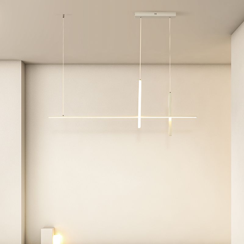 3 iluminación colgante lineal de luz iluminación moderna de la isla de cocina de la isla de metal iluminación