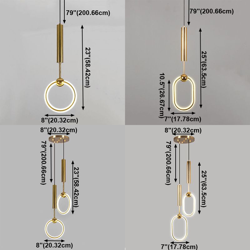 Luminaires suspendus linéaires en métal