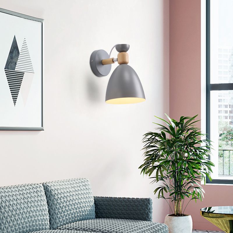 Geometric Metal Wall Sconce Modern Nordic Macaron 1 Light Wall Mounted Light