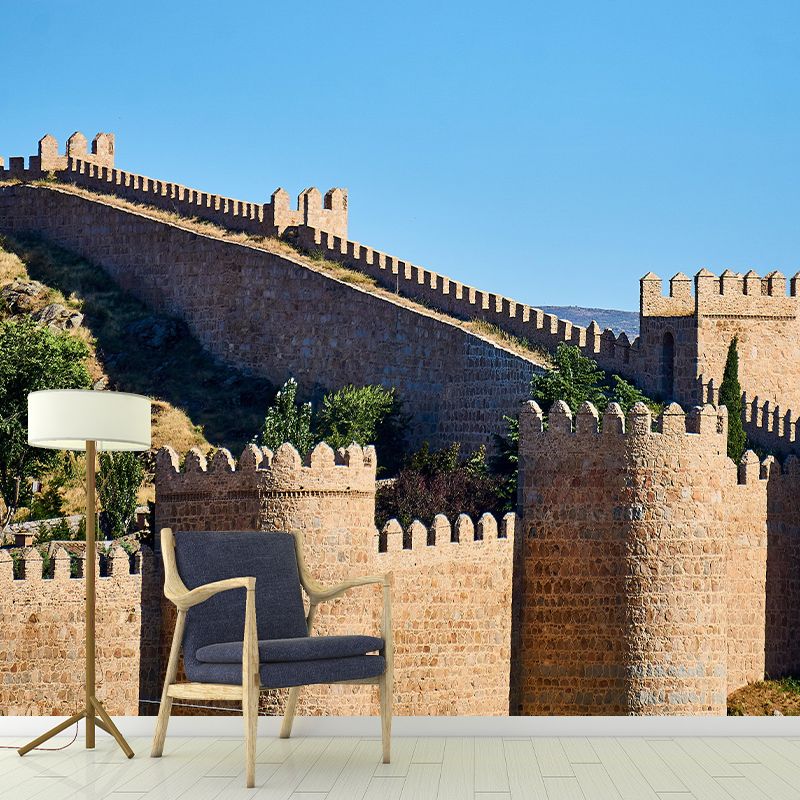 Customized Buildings Photography Wall Mural Mildew Resistant for Decoration