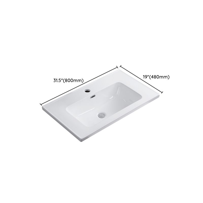 Modern Bathroom Sink Rectangular Trough Sink  (Not Included Faucet)