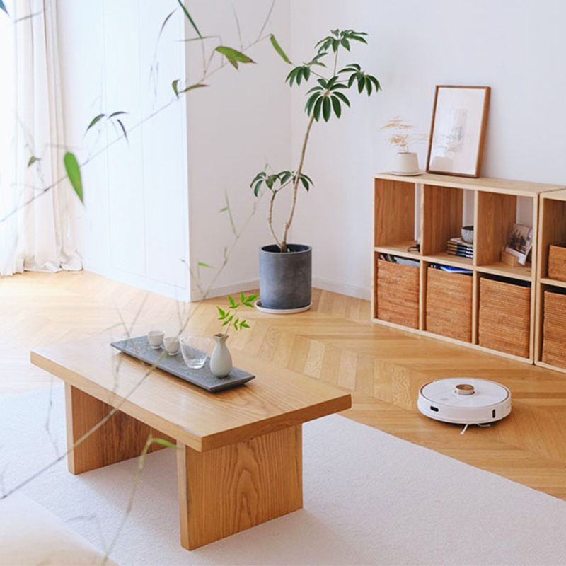 Scandinavian Sled Coffee Cocktail Table in Pine Wood Coffee Table