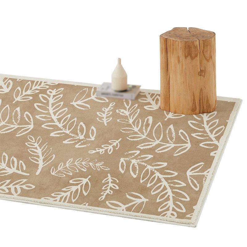 Fancy Plant Patroon Tapijt Pink Pink Modern Area Trug Polyester Anti-Slip Area Rug voor thuisdecoratie