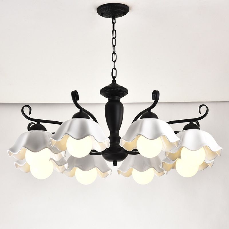 Multi-Head Nordic Style Pendant Lamp Floral Shape Chandelier Pendant Light for Living Room