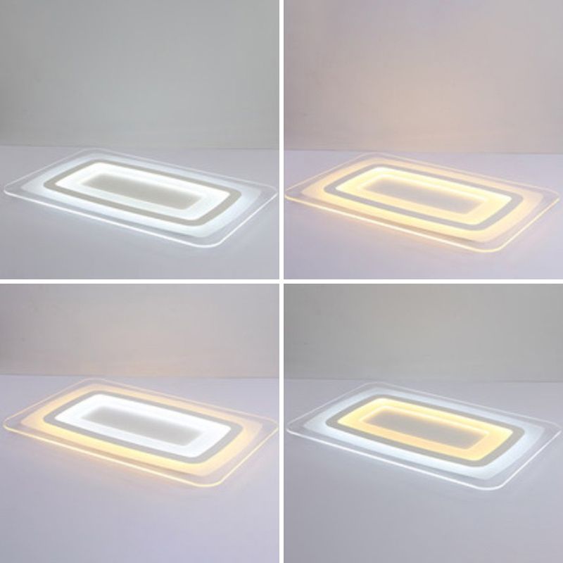 Luz de techo LED montada en superficie súper delgada, luz empotrada de acrílico para sala de estar, color blanco